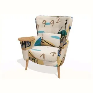 Кресло со столиком Christie, Natural Wood, ткань 1992 S.6