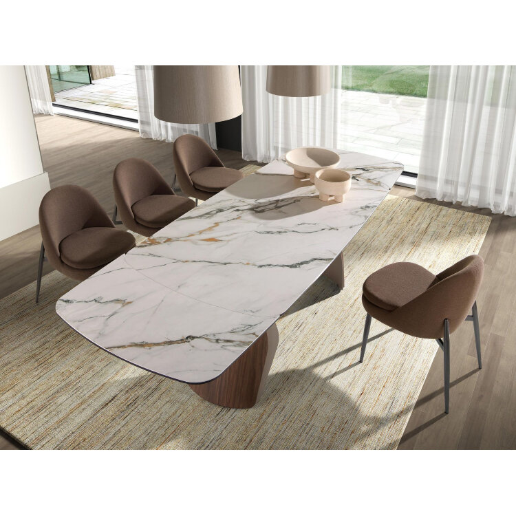 Стул 4236 из темно-коричневой ткани