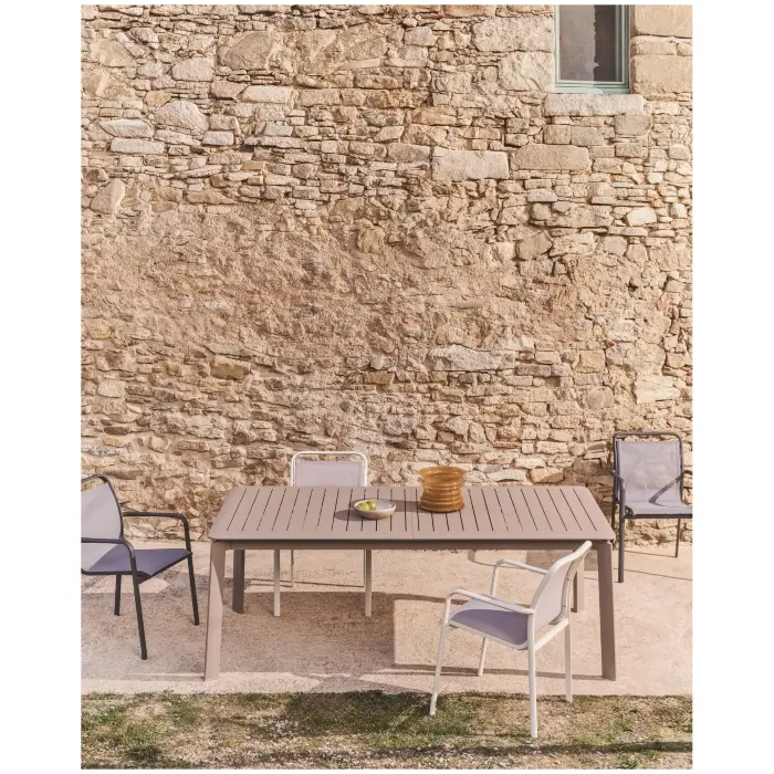 Уличный стул Luri из графитового алюминия и серого текстиля