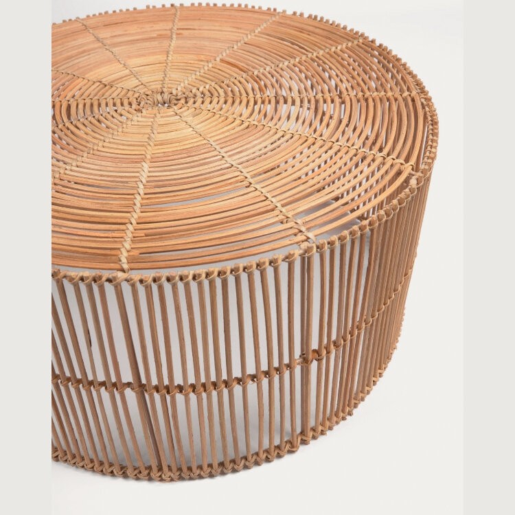 Набор Elmima из 2-х столиков из 100% ротанга с натуральной отделкой Ø 66 см и Ø 55 см