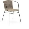 Уличный стул Eltiera из искусственного ротанга с черной стальной рамой