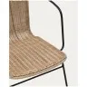 Уличный стул Eltiera из искусственного ротанга с черной стальной рамой