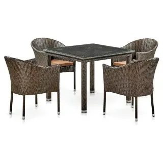 Комплект плетеной мебели T257A/Y350A-W53 Brown 4Pcs