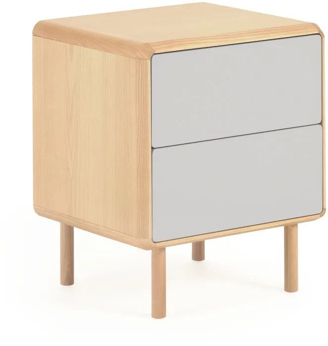 Прикроватная тумбочка Anielle из массива и ясеневого шпона 50 x 58 см