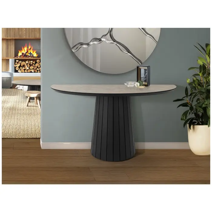 Koria Консоль цвет каменный/черный