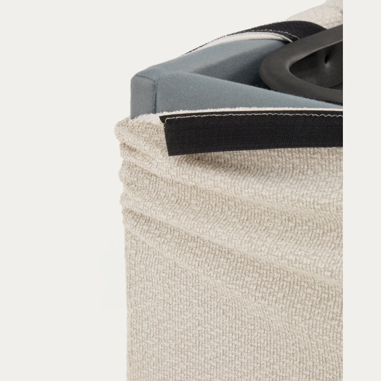 Основание кровати Nelzi из шенилла цвета экрю для матраса 150 x 200 см