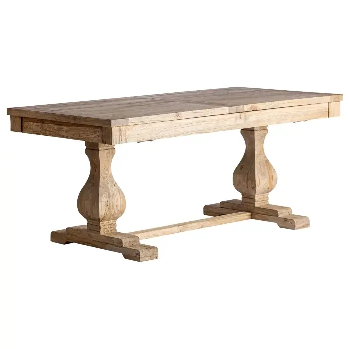 Прямоугольный раздвижной стол Berca натуральный цвет 180x90