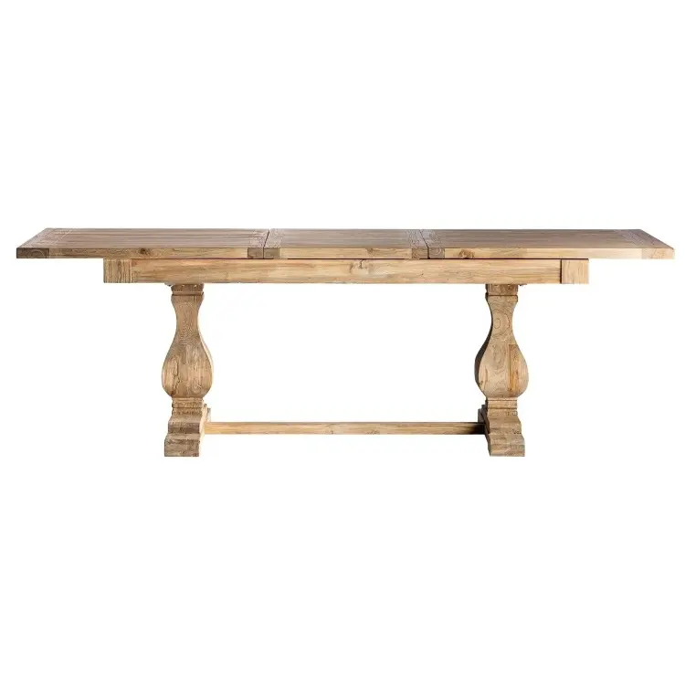 Прямоугольный раздвижной стол Berca натуральный цвет 180x90