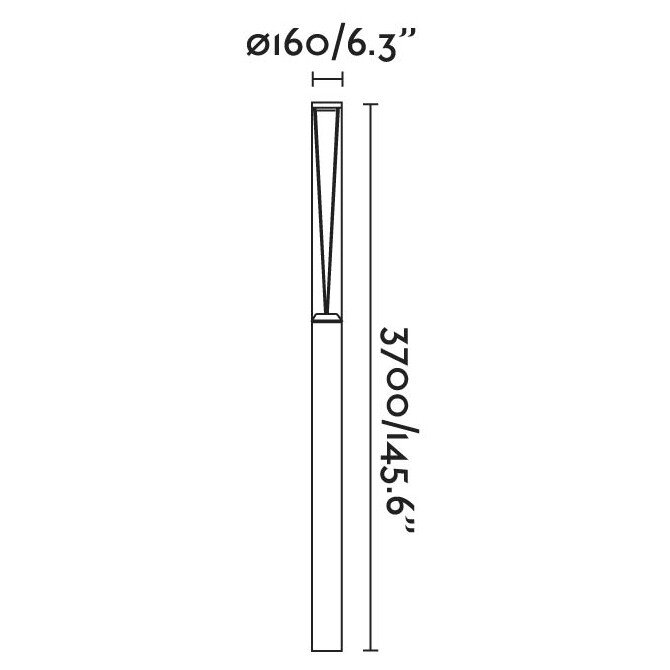 RUSH 3700 Лампа на столбе темно-серого цвета 3000K 360° CASAMBI