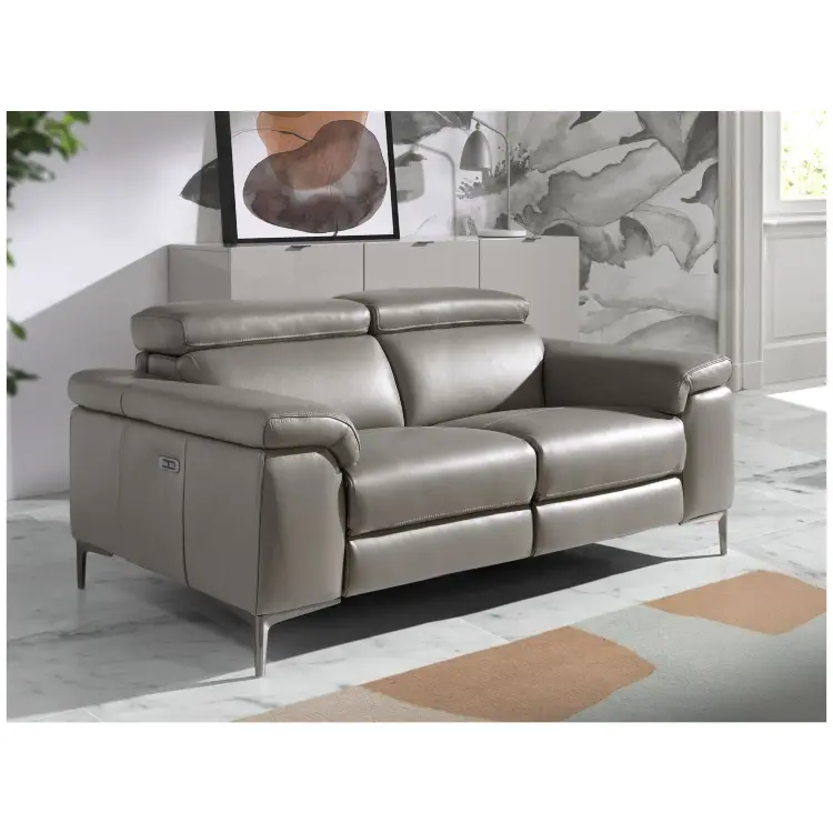 2-х местный диван 6121/5320-2P с обивкой из кожи и механизмом relax