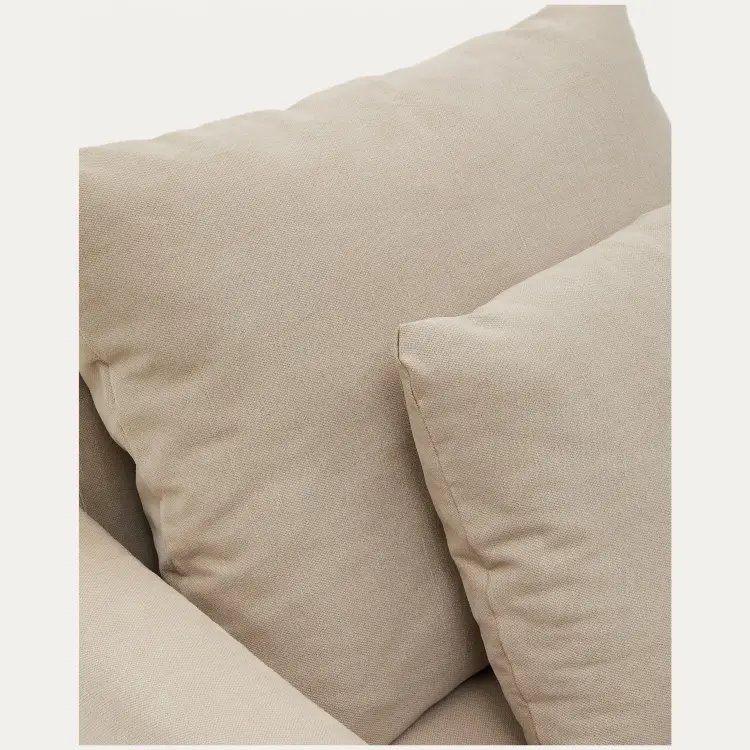 Кресло Nora со съемным чехлом серо-коричневое из льна и хлопка