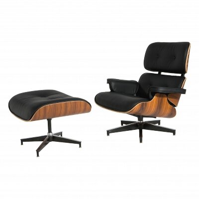 Кресло Eames Lounge с оттоманкой