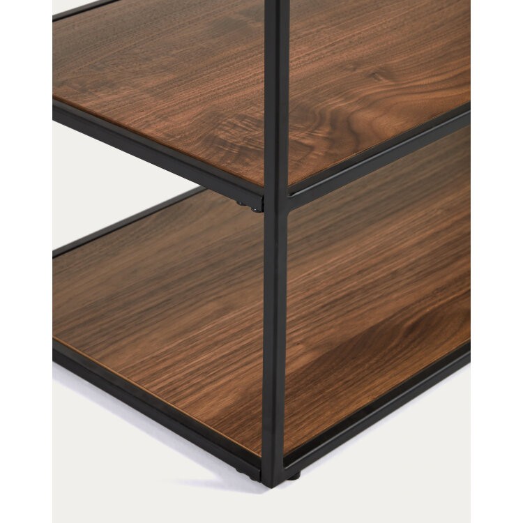 Yoana Тумба под TV из орехового шпона и черного металла 160 x 40 см