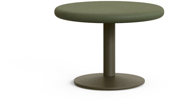 Уличный столик круглый Esilda зеленый из цемента и стали со столешницей Ø70 см