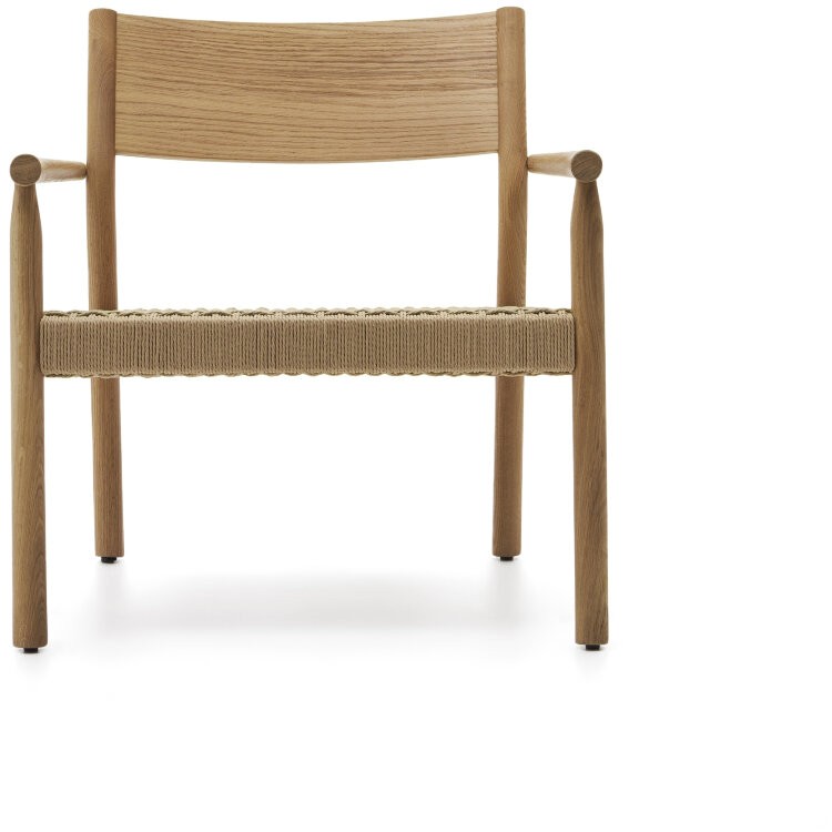 Yalia Кресло из массива дуба с натуральной отделкой и сиденьем из 100% веревки