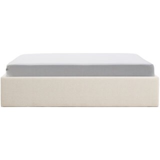 Основание кровати Nelzi из шенилла цвета экрю для матраса 160 x 200 см