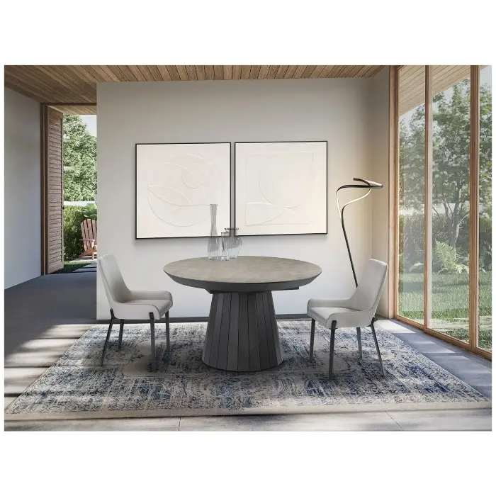 Обеденный стол Koria матовый камень/черный