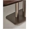 Стол Melvar из орехового шпона с основанием из матовой нержавеющей стали 220 x 110