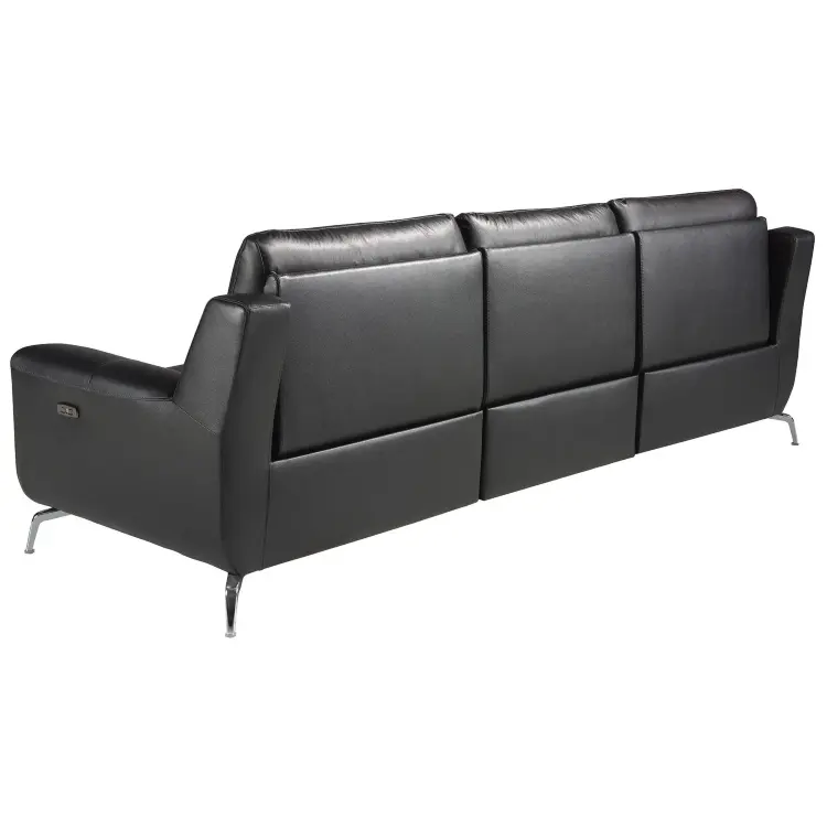 Диван-кровать с реклайнером 3-х местный 6194/KM5088-3P-T541040 черная кожа