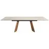 Прямоугольный обеденный стол 1164 из керамики и стали с эффектом ореха