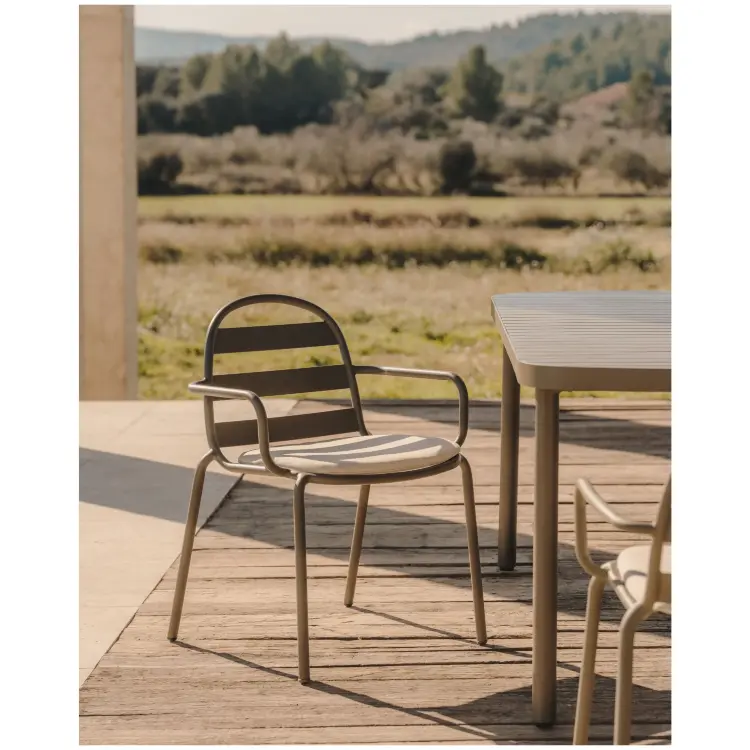 Joncols Уличный алюминиевый стул с зеленой отделкой