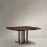 Стол Melvar из 100% орехового шпона с основанием из стали 150 x 150