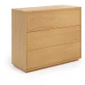 Abilen Комод из дубового шпона с 3 ящиками, 90 x 74,8 см