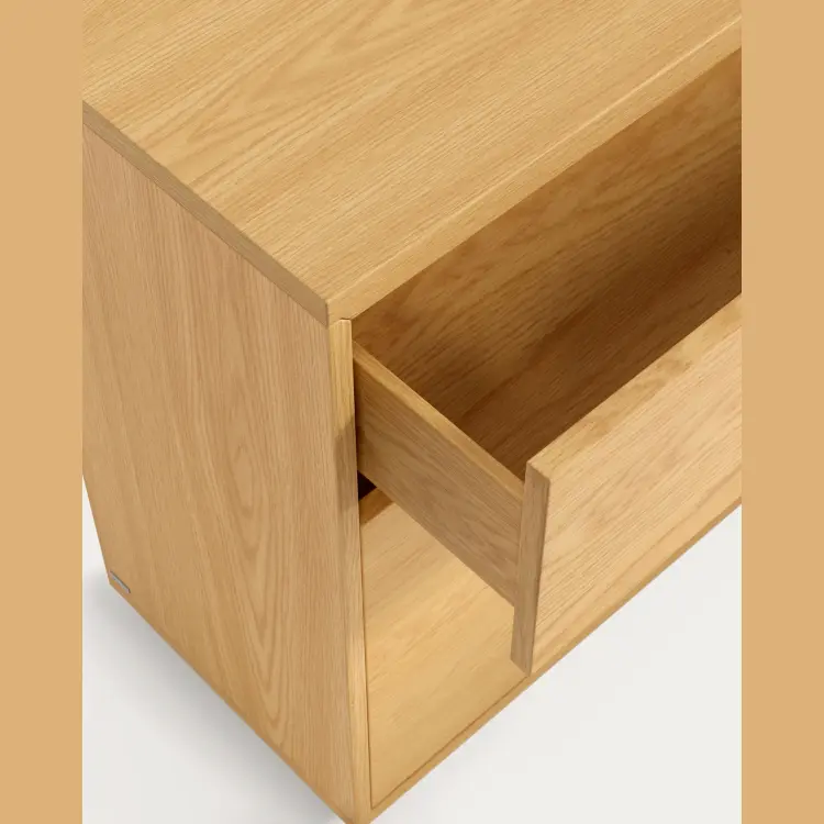 Abilen Комод из дубового шпона с 3 ящиками, 90 x 74,8 см