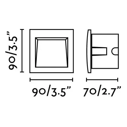 Встраиваемый светильник настенный Senda-1 серый