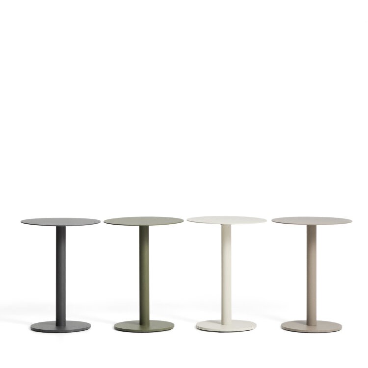 Уличный столик Asinara из зеленого алюминия, диаметр 40 см