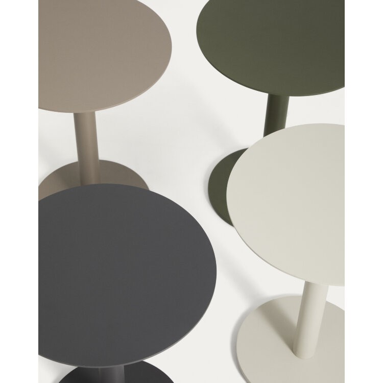 Уличный столик Asinara из зеленого алюминия, диаметр 40 см