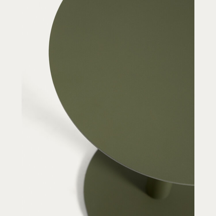 Уличный столик Asinara из зеленого алюминия, диаметр 40 см