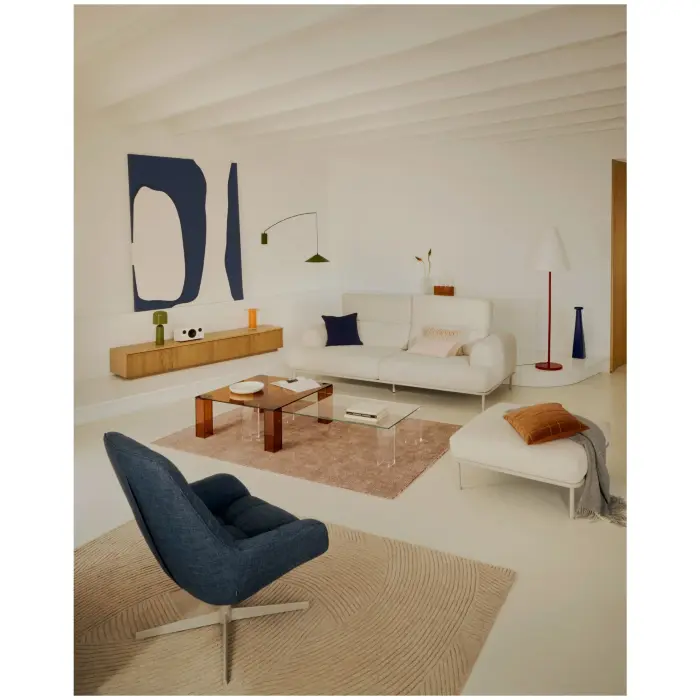 Вращающееся кресло Jaspe синего цвета с серым металлом