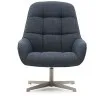 Вращающееся кресло Jaspe синего цвета с серым металлом