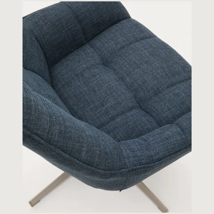 Вращающееся кресло Jaspe синего цвета с серым металлом