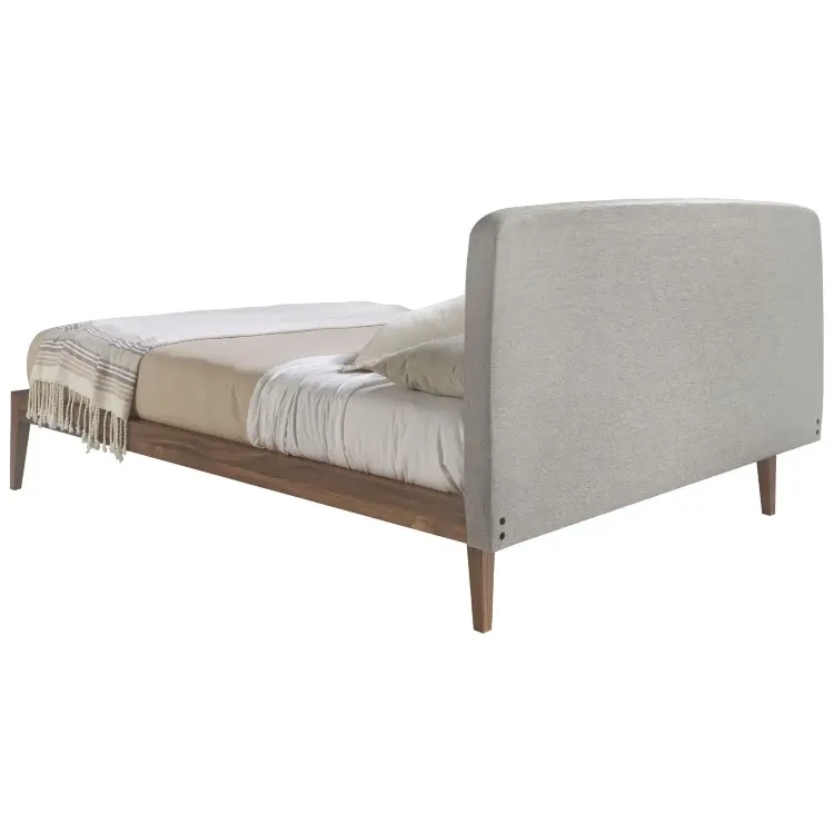 Кровать 7177/CP1702-B-160 серая тканевая тафтинговая 160 Х 200