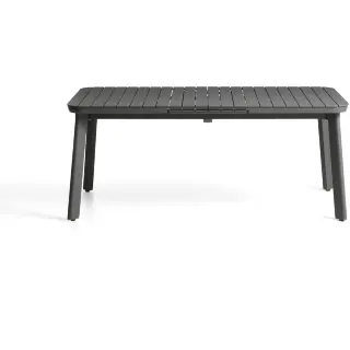 Раздвижной уличный стол Izola из алюминия с графитовой отделкой, 185 (235) x 100 см