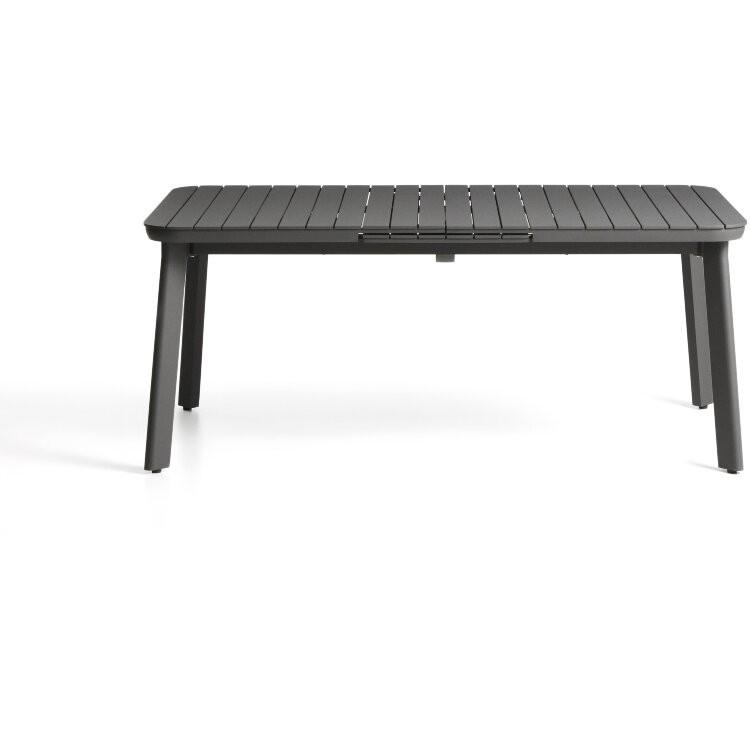 Раздвижной уличный стол Izola из алюминия с графитовой отделкой, 185 (235) x 100 см
