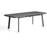 Раздвижной уличный стол Izola из алюминия с графитовой отделкой, 185 (235) x 100 см