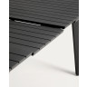 Раздвижной уличный стол Izola из алюминия с графитовой отделкой, 185 (235) x 100 см