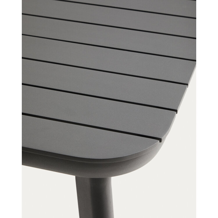 Раздвижной уличный стол Izola из алюминия с графитовой отделкой, 185 (235) x 100 см