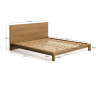 Кровать Arelida из дуба со светло-коричневой отделкой, для матраса 180 x 200 см