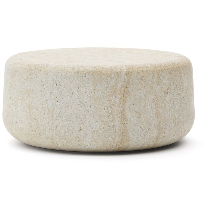 Цементный столик Drasi с отделкой под травертин Ø90 см