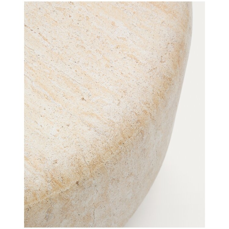 Цементный столик Drasi с отделкой под травертин Ø90 см