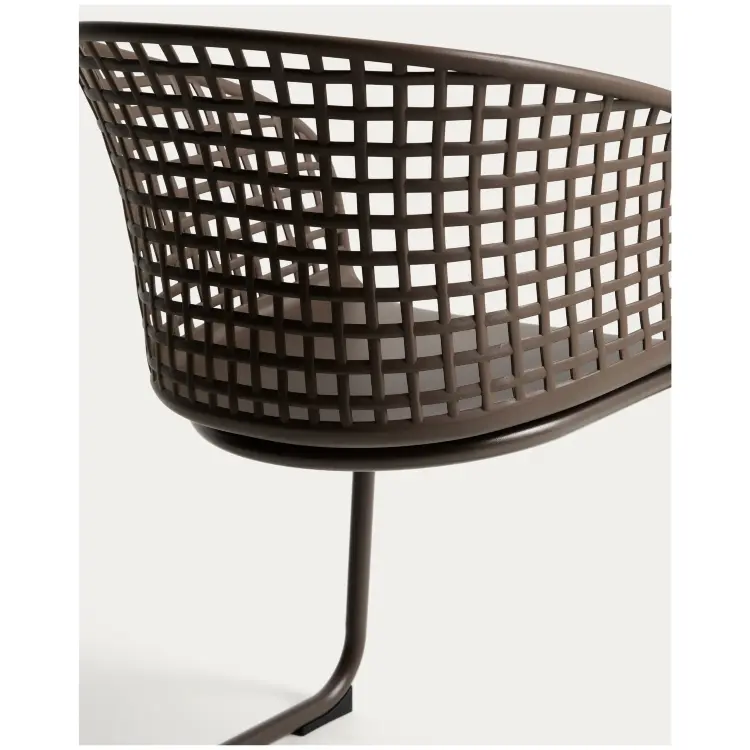 Уличный стул Tenaro из коричневого пластика и стали