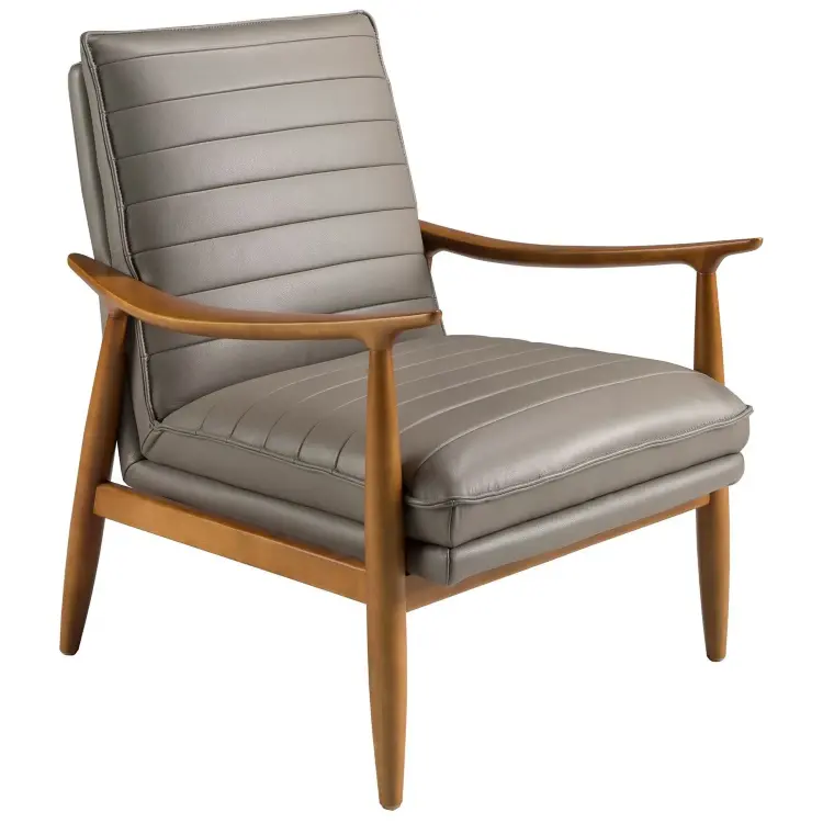 Кресло 5130/KFA1100-T541029 из серой кожи