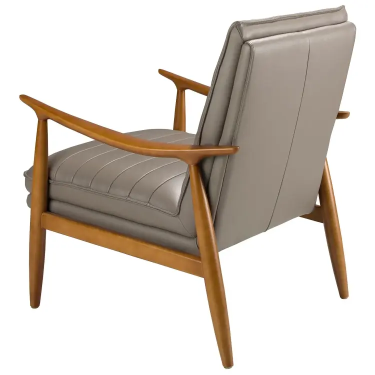 Кресло 5130/KFA1100-T541029 из серой кожи