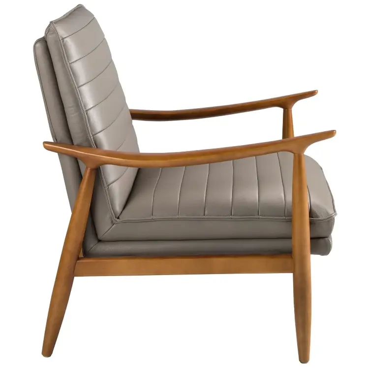 Кресло 5130/KFA1100-T541029 из серой кожи