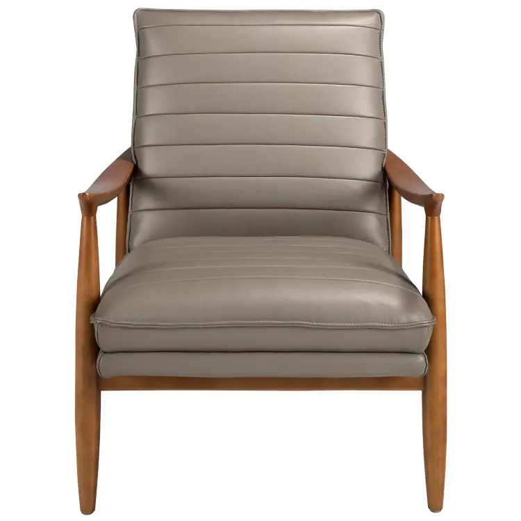 Кресло 5130/KFA1100-T541029 из серой кожи