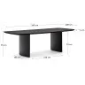 Стол Litto черный, лакированный МДФ, 240 x 100